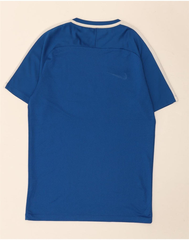 Męski T-shirt Nike Dri Fit Top, mały, niebieski, poliester z blokami kolorów