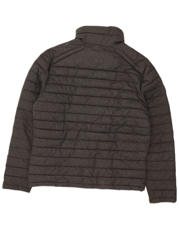 Męska ocieplana kurtka Superdry UK 42 XL, szary, poliester w jodełkę