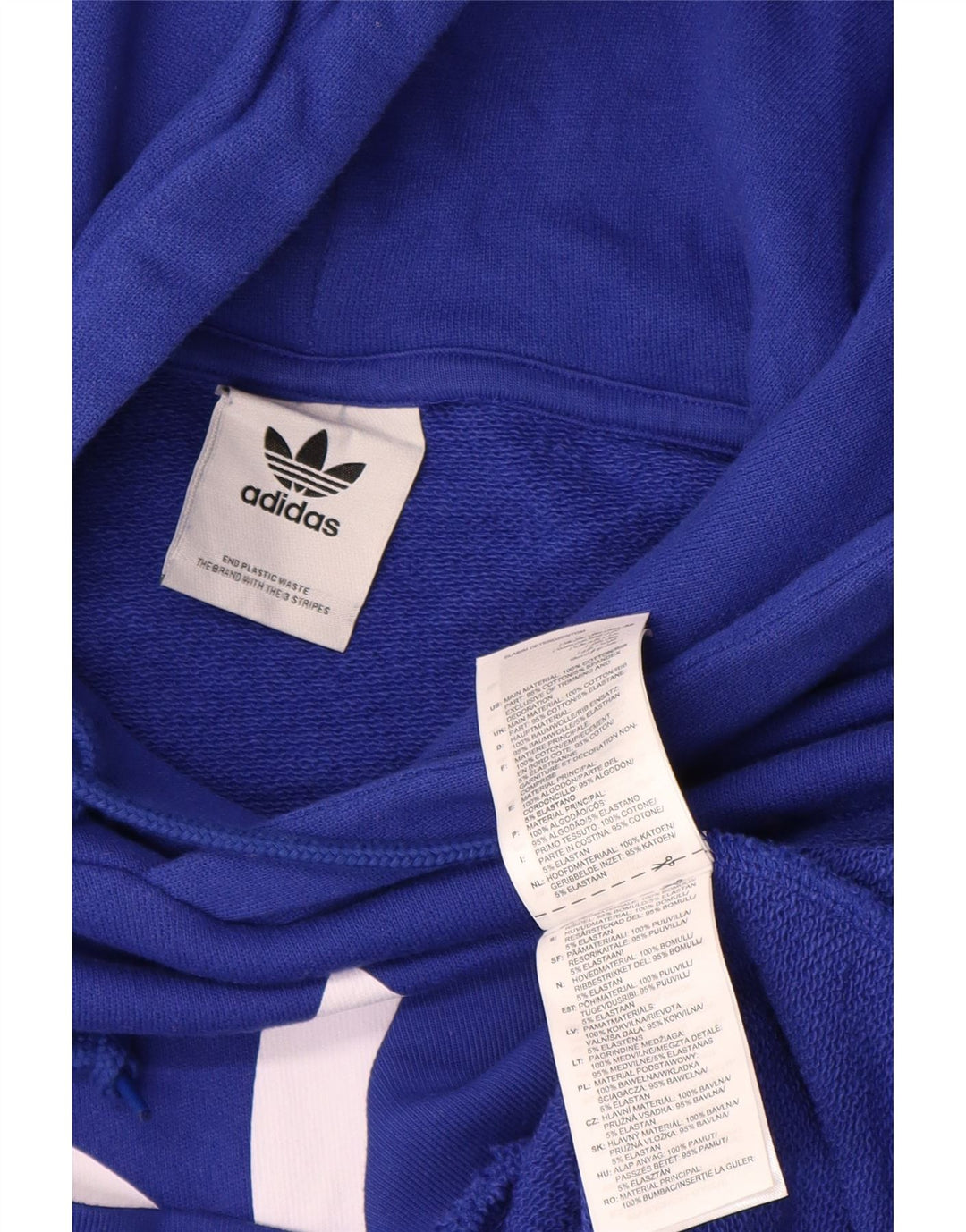 Męska bluza z kapturem Adidas Graphic, średnia niebieska, bawełniana