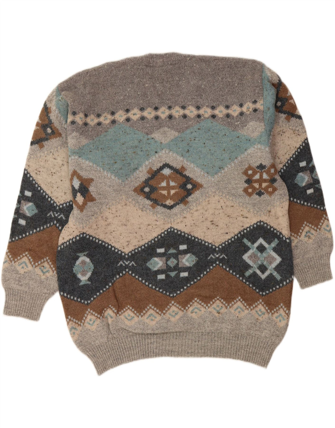 Sweter męski SOUTH COAST z dekoltem w kształcie litery V IT 54 XL Szary Wełna Fair Isle