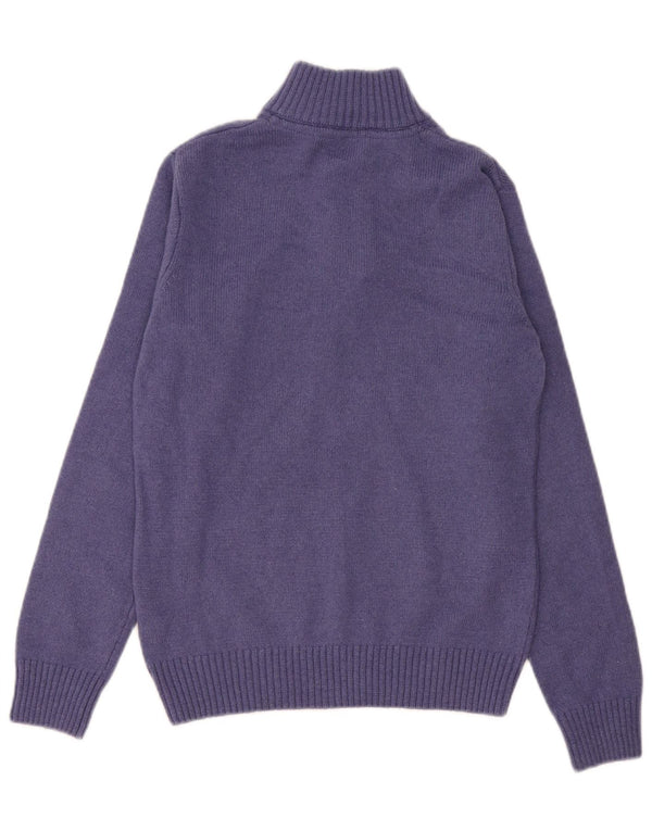 Crew Clothing Męski sweter zapinany na guziki XS Fioletowa wełna owcza