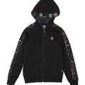 ADIDAS Womens Zip Hoodie Sweater UK 10 Small Black Polyester Vintage Adidas and Second-Hand Adidas from Messina Hembry 