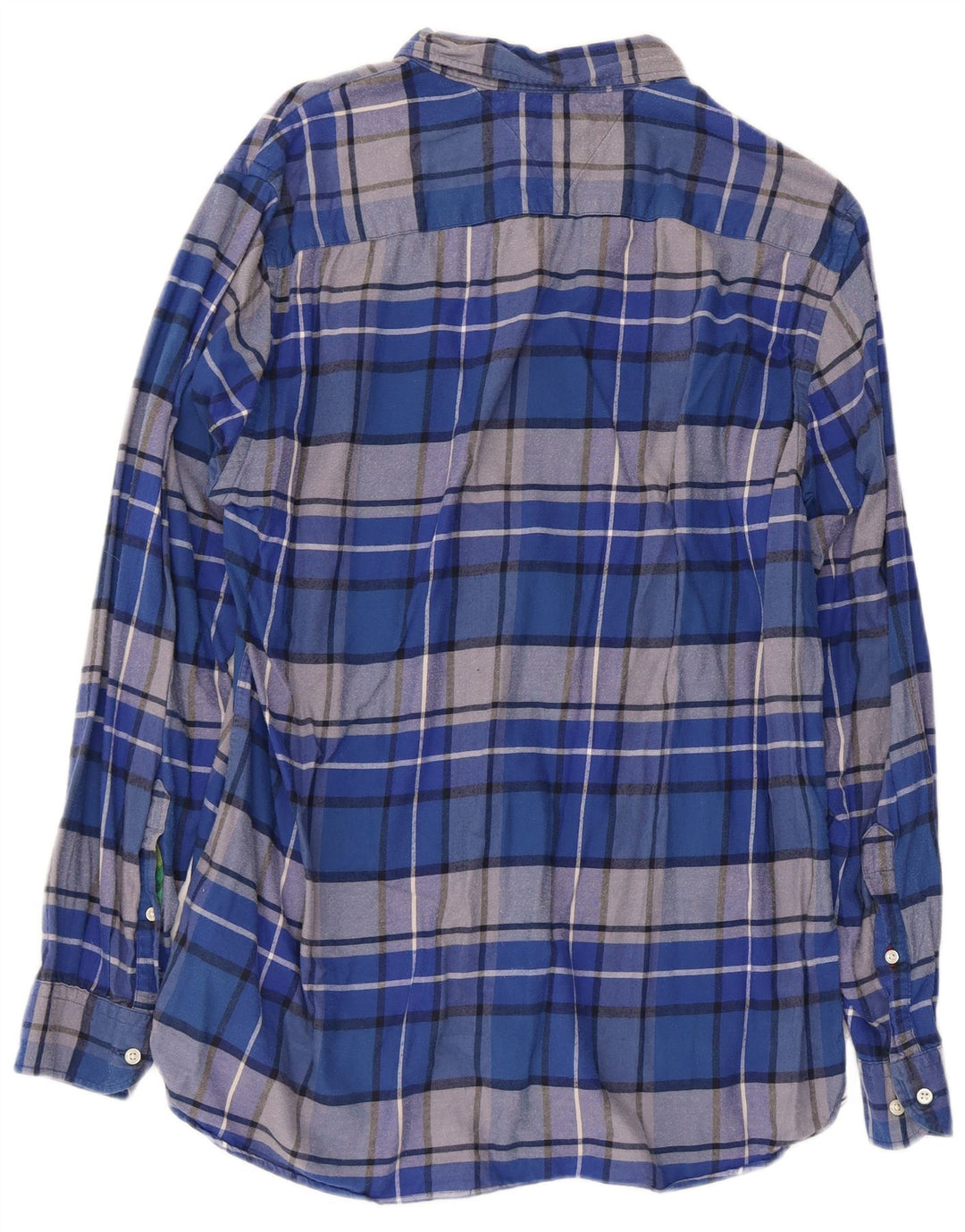 Męska koszula o regularnym kroju Tommy Hilfiger, duża, niebieska bawełniana krata