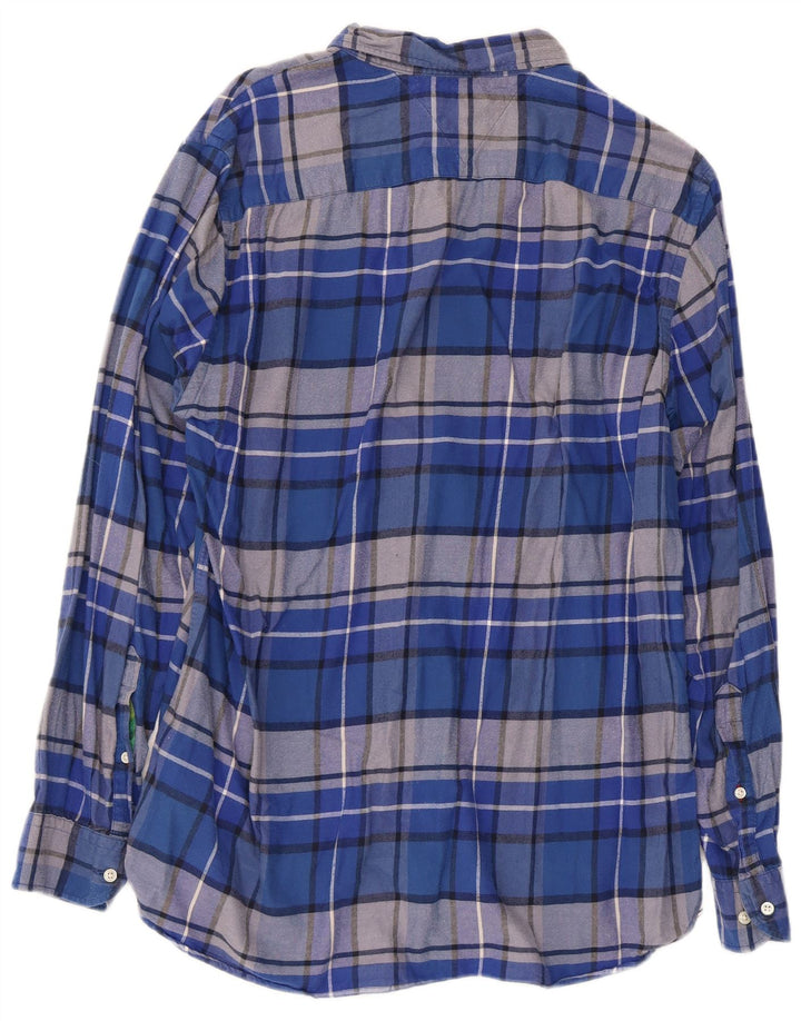 Męska koszula o regularnym kroju Tommy Hilfiger, duża, niebieska bawełniana krata