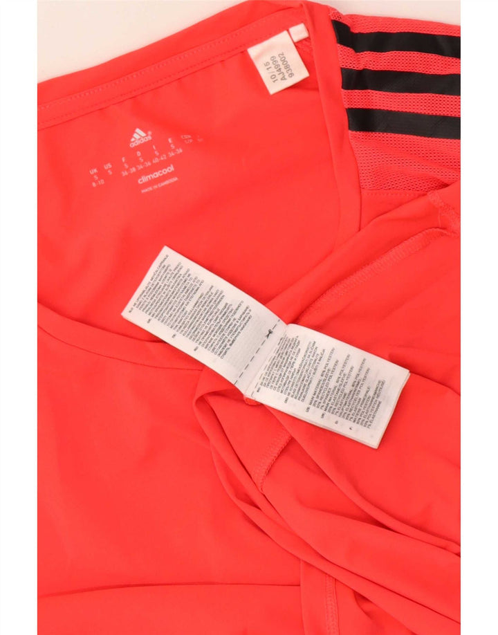 Damska koszulka Adidas Climacool Top UK 8/10 Mały czerwony poliester