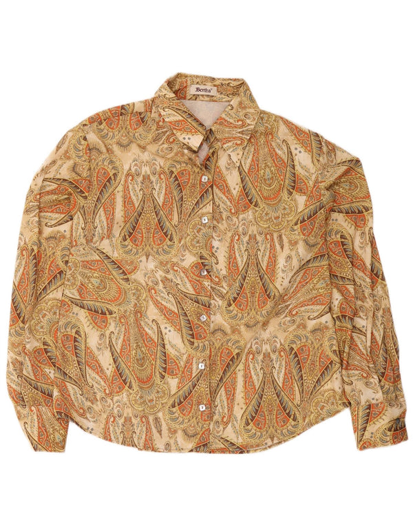 Koszula damska Vintage IT 50 XL Beżowy poliester Paisley