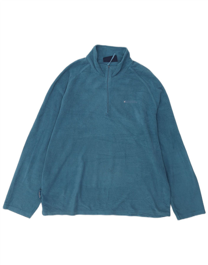 Męski sweter polarowy Mountain Warehouse z zamkiem błyskawicznym XL, niebieski, poliester