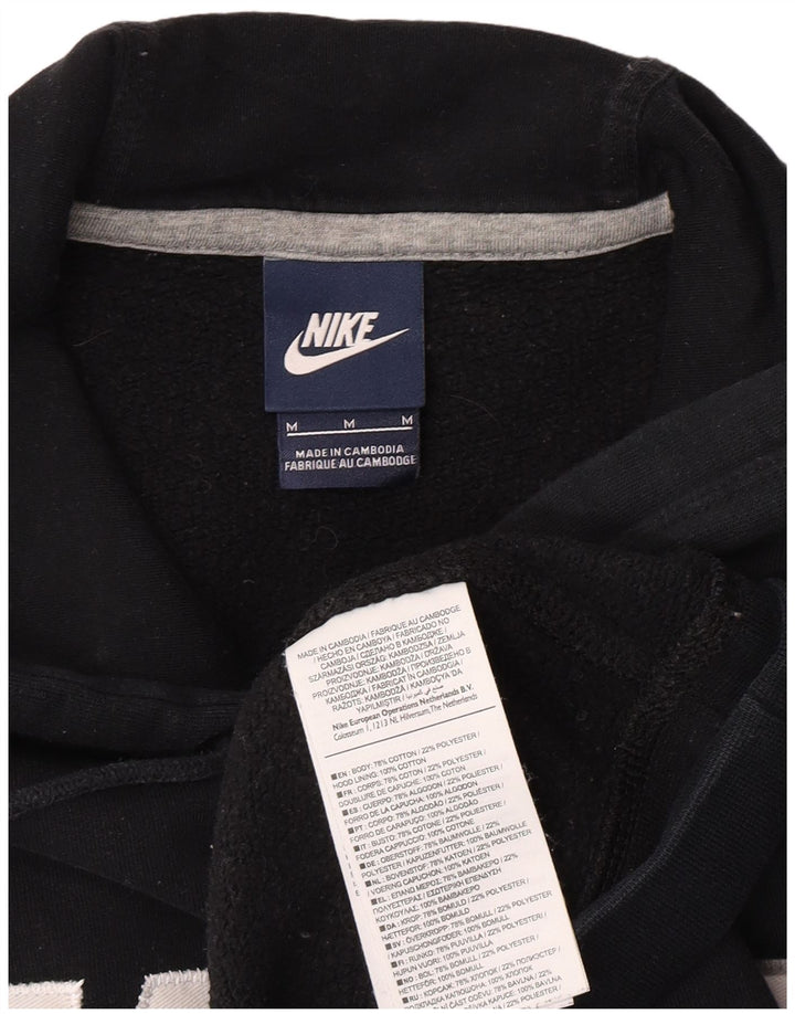 Męski sweter z kapturem Nike z grafiką, średni czarny, bawełniany