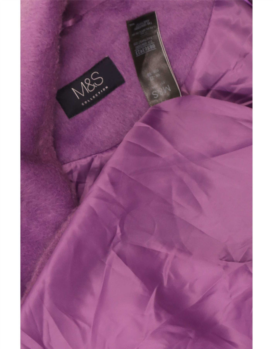 Marks & Spencer Płaszcz damski UK 22 3XL Fioletowy poliester