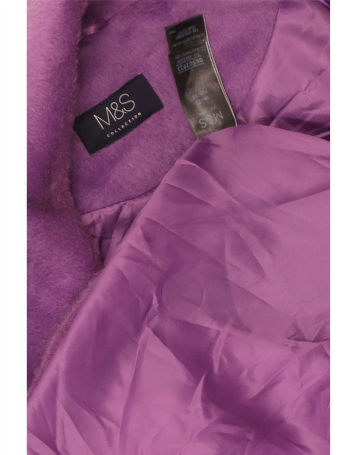 Marks & Spencer Płaszcz damski UK 22 3XL Fioletowy poliester