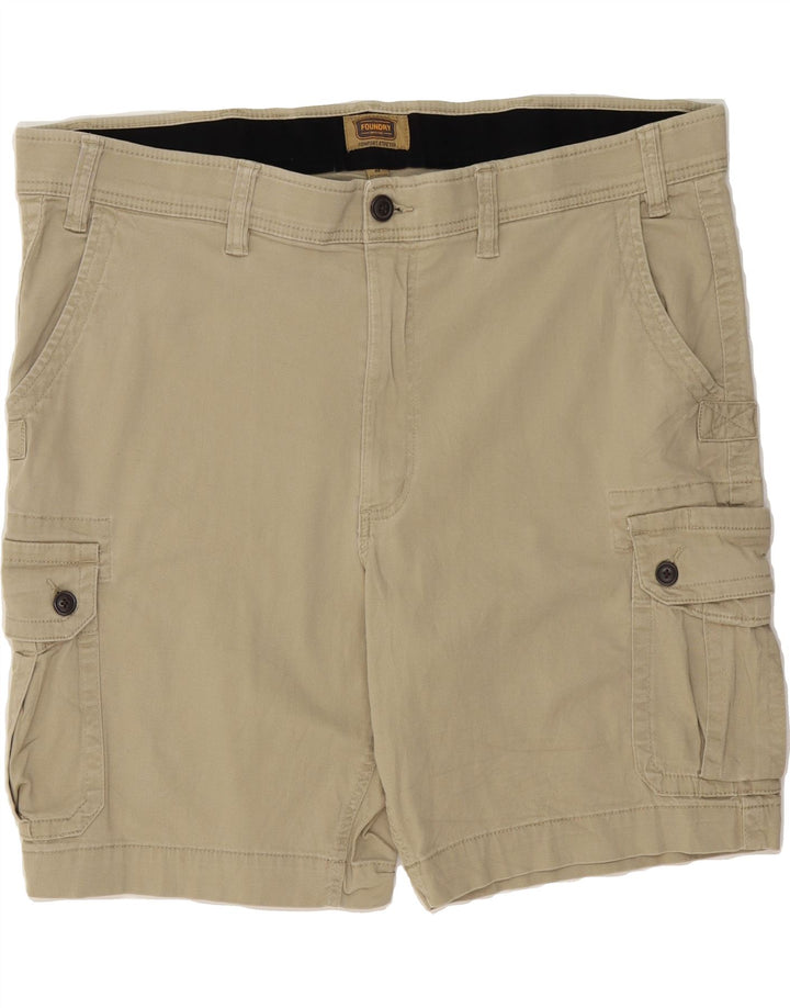 FOUNDRY Mens Cargo Shorts W48 4XL Beige Cotton Vintage Foundry and Second-Hand Foundry from Messina Hembry 
