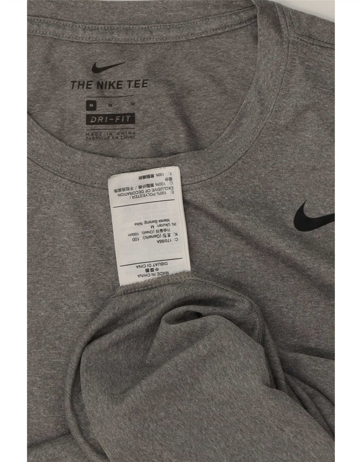 Męski T-shirt Nike Dri Fit Top, średni szary poliester