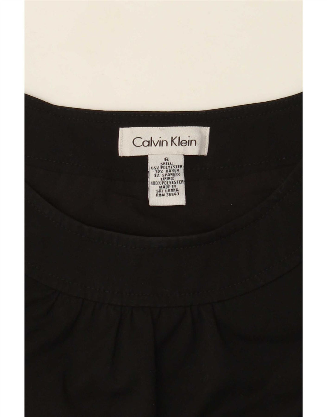 Damska sukienka bez rękawów Calvin Klein US 6, średni czarny poliester
