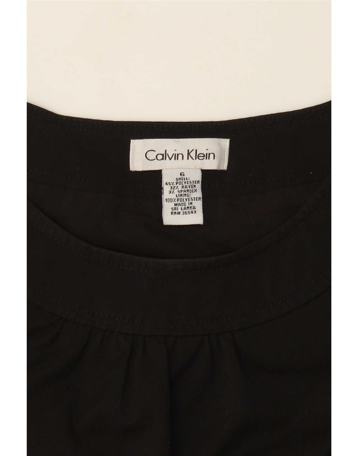 Damska sukienka bez rękawów Calvin Klein US 6, średni czarny poliester