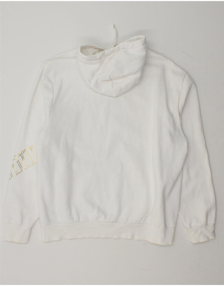 PUMA Mens Graphic Hoodie Jumper Large White Cotton Vintage Puma and Second-Hand Puma from Messina Hembry 