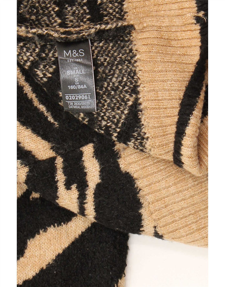 Marks & Spencer Damski sweter z dekoltem w łódkę, UK 10, mały, czarny