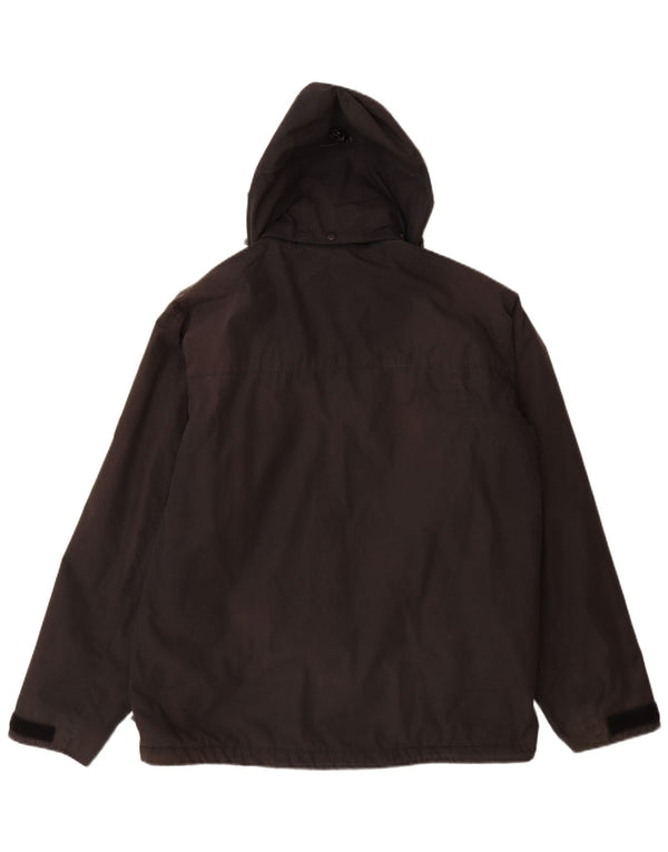 Męska kurtka wiatrówka Jack Wolfskin z kapturem UK 40/42, duży czarny poliester