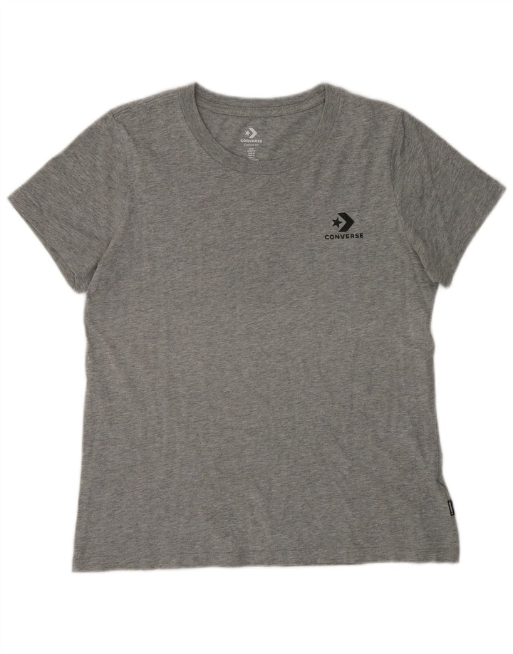 T-shirt damski Converse Top UK 12 Średni szary, bawełniany
