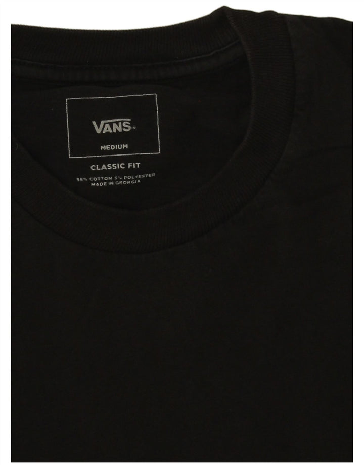 T-shirt męski Vans o klasycznym kroju, bawełniany, w kolorze średniej czerni