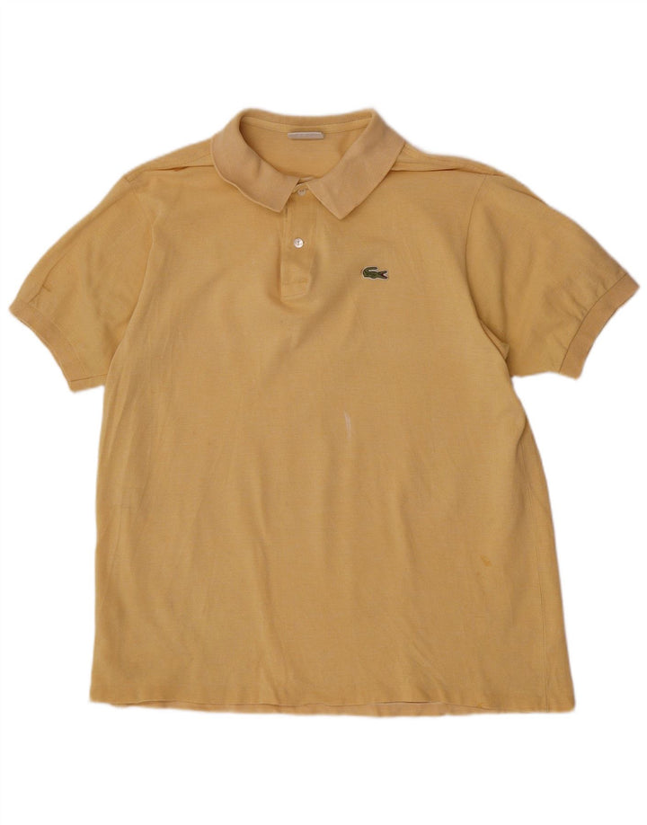 Męska koszulka polo Lacoste, rozmiar 5, duża, żółta, bawełniana