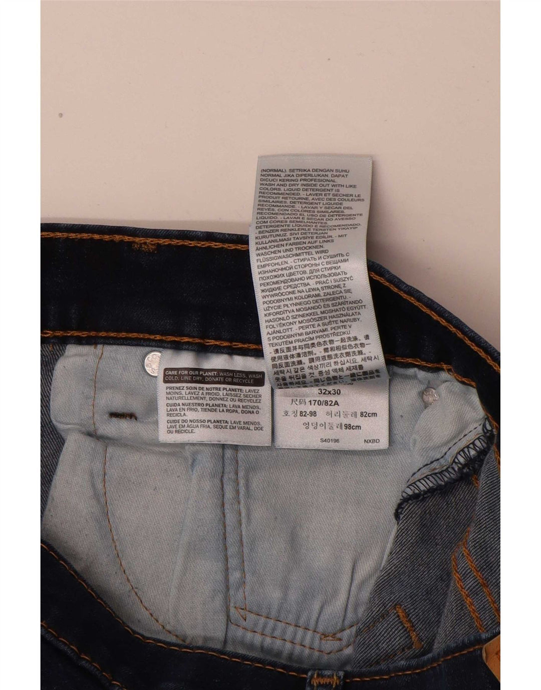 Męskie jeansy Levi's 511 Slim W32 L30 Granatowa bawełna