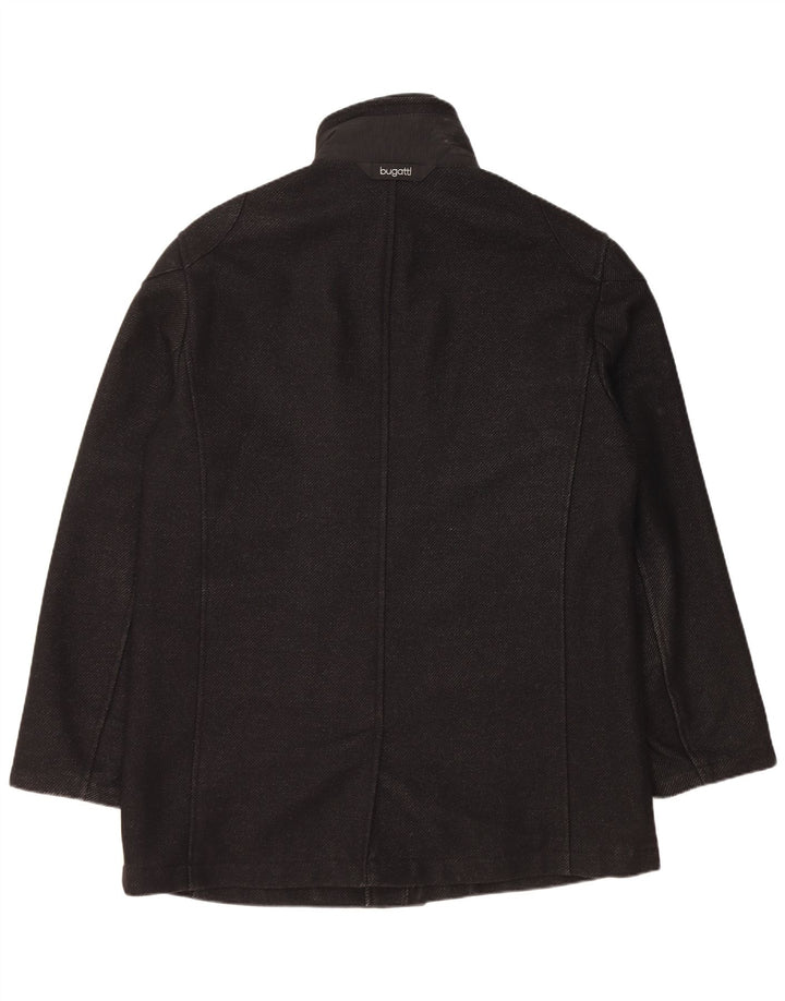 Płaszcz męski Bugatti EU 54 2XL Czarna dziewicza wełna