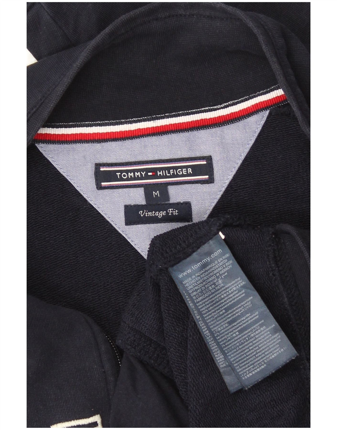 Męska kurtka dresowa Tommy Hilfiger w stylu vintage, średnia, granatowa
