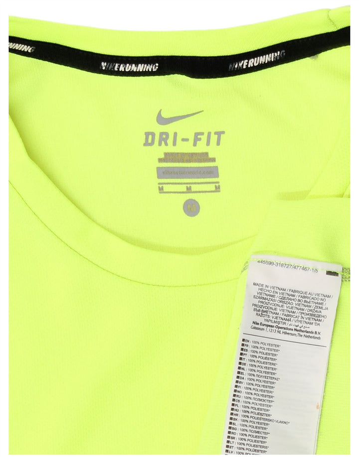 Męska koszulka Nike Dri Fit Top, średni żółty poliester