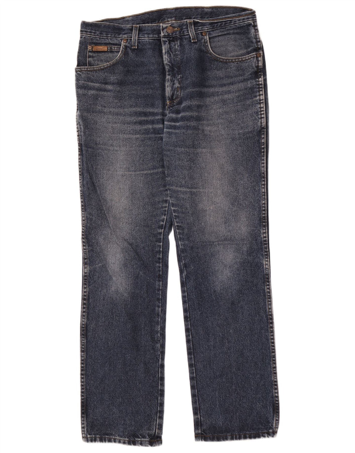 Męskie proste dżinsy Wrangler W34 L32 niebieskie