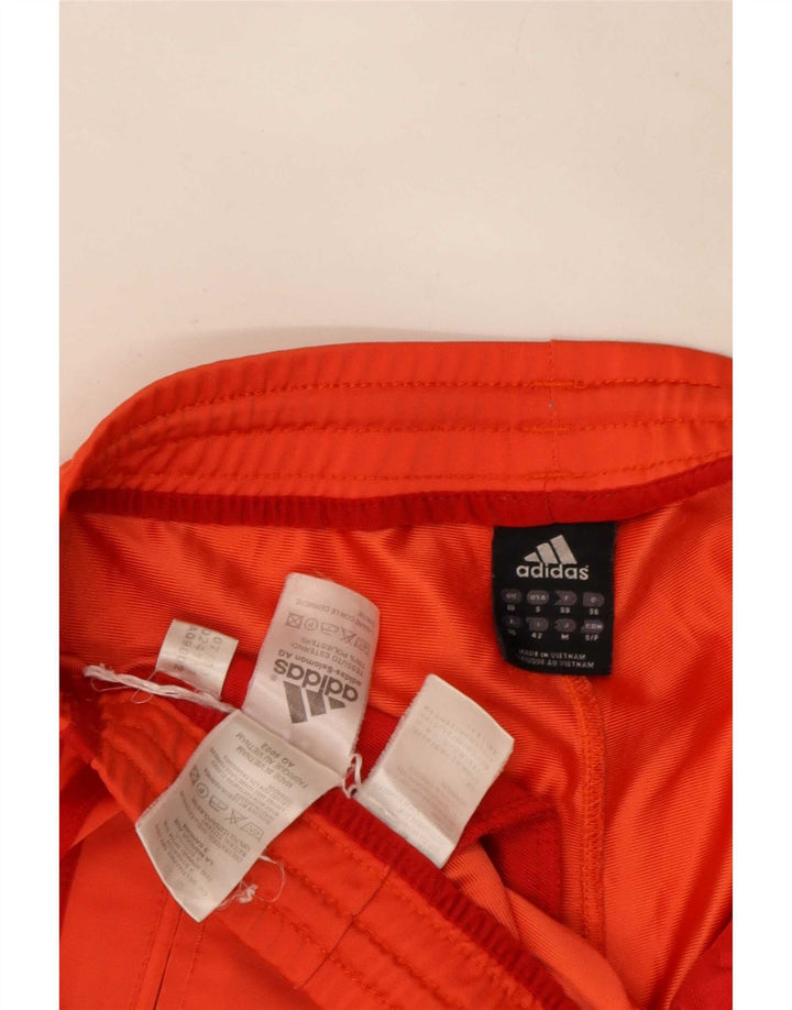 Damskie spodnie dresowe Adidas z grafiką UK 10, małe, pomarańczowe, poliestrowe