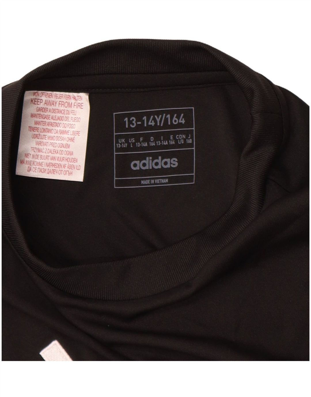 Chłopięcy t-shirt ADIDAS Aeroready na 13-14 lat, czarny poliester