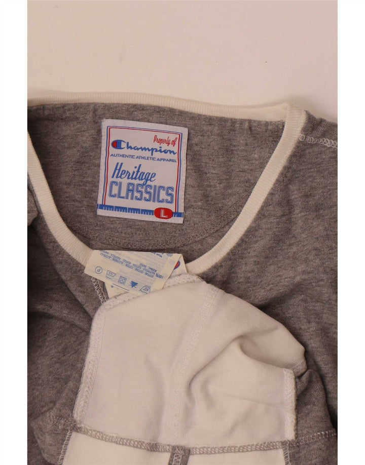 Koszulka Champion Womens Heritage Classics Graphic Top z długim rękawem UK 14, duża, szara