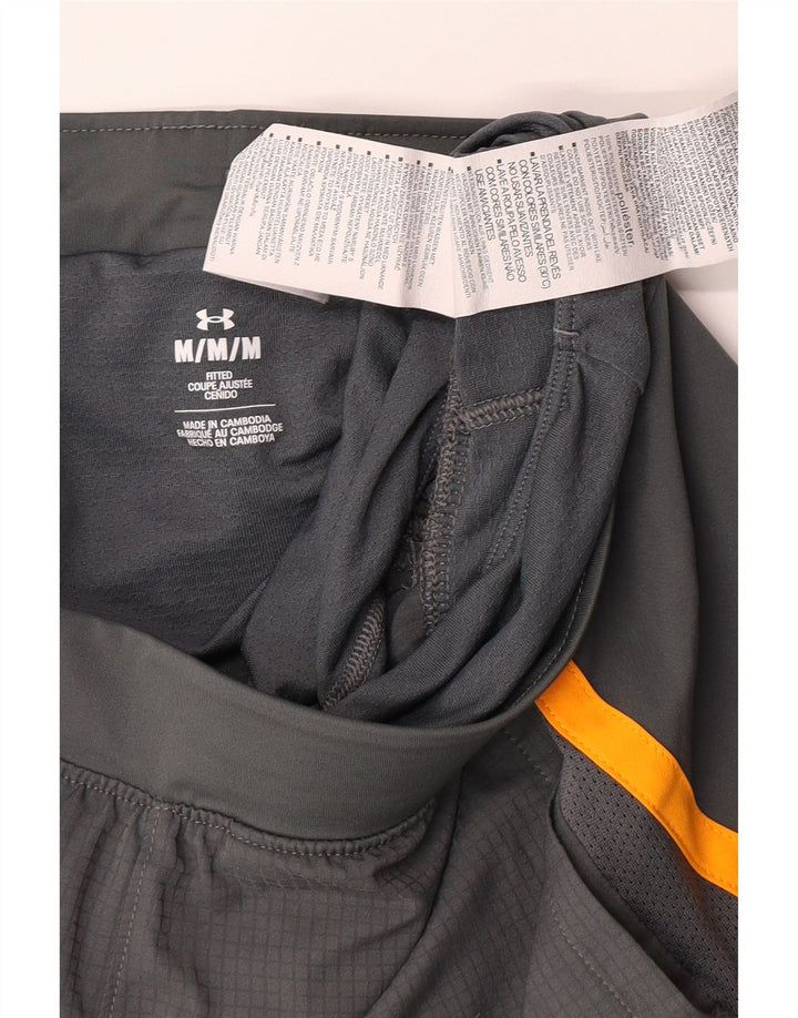 Męskie spodenki sportowe Under Armour z grafiką, poliestrowe w kolorze średnioszarym