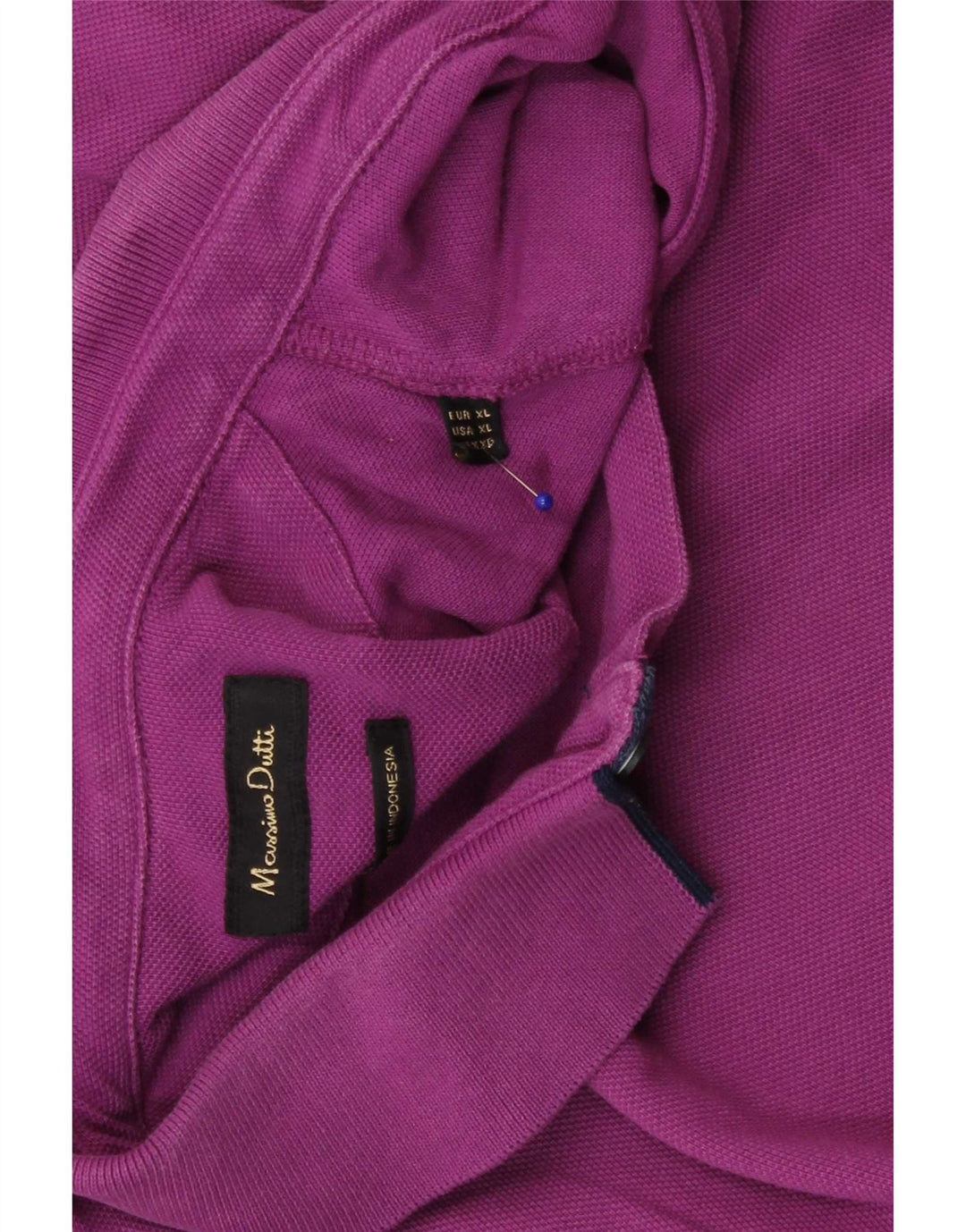 Męska koszulka polo Massimo Dutti XL, fioletowa, bawełniana