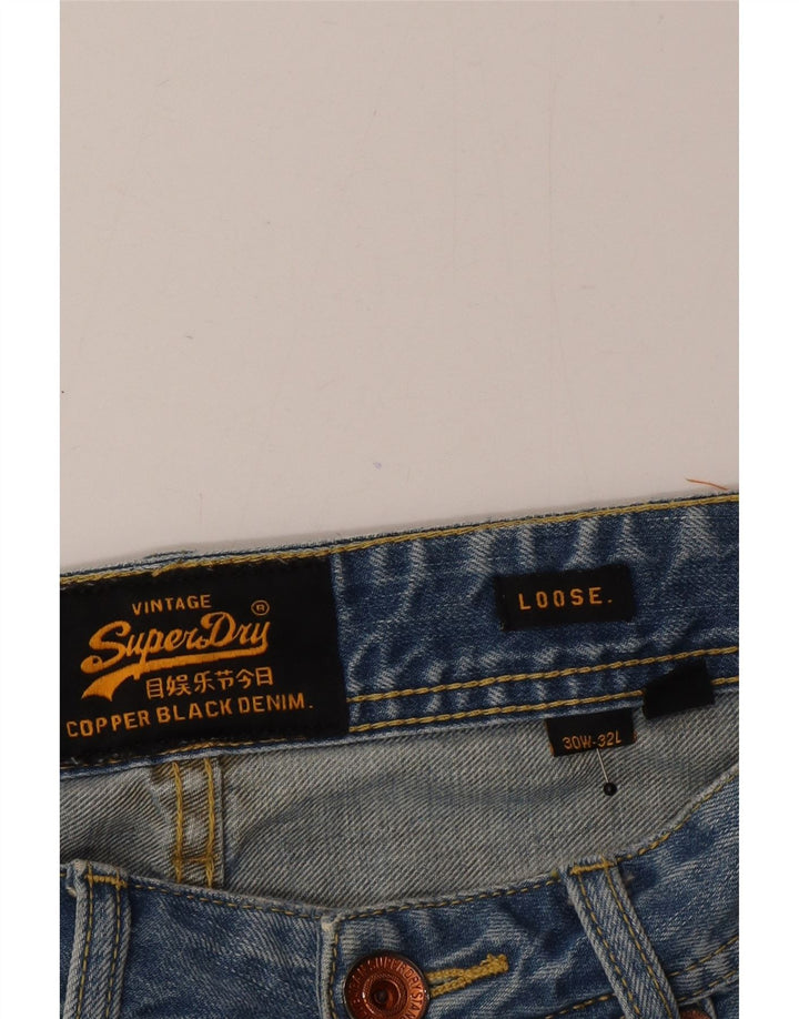 Męskie luźne dżinsy Superdry W30 L32 Niebieskie, bawełniane