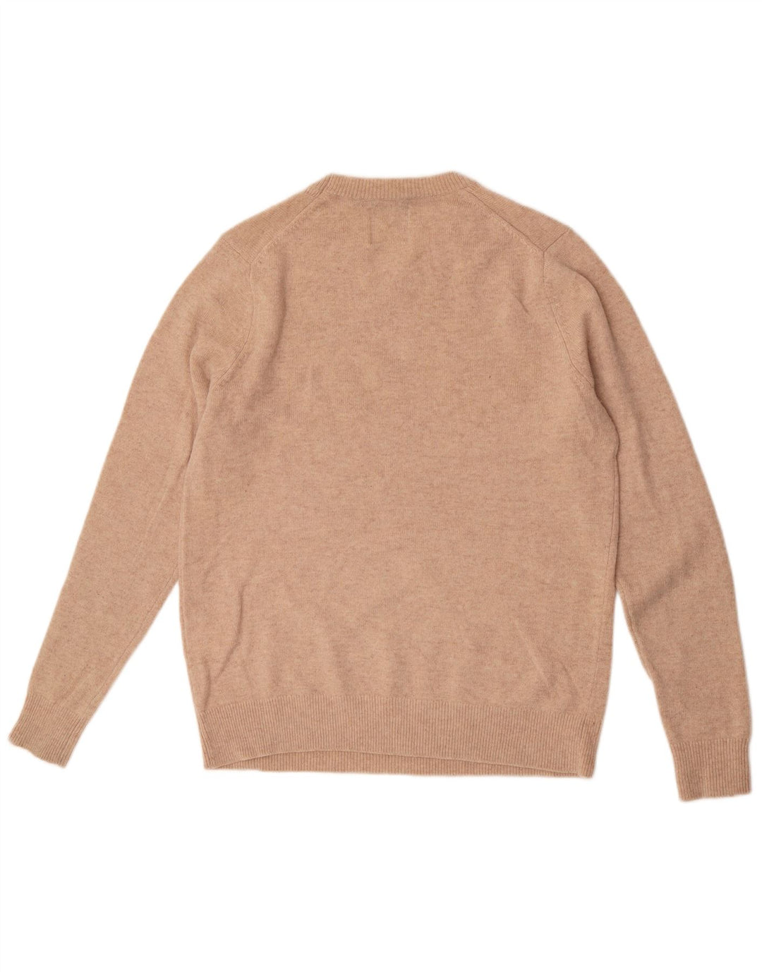 Męski sweter Superdry z okrągłym dekoltem, średnio beżowy, z owczej wełny