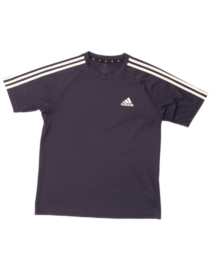 ADIDAS Mens Aeroready T-Shirt Top Medium Navy Blue Polyester