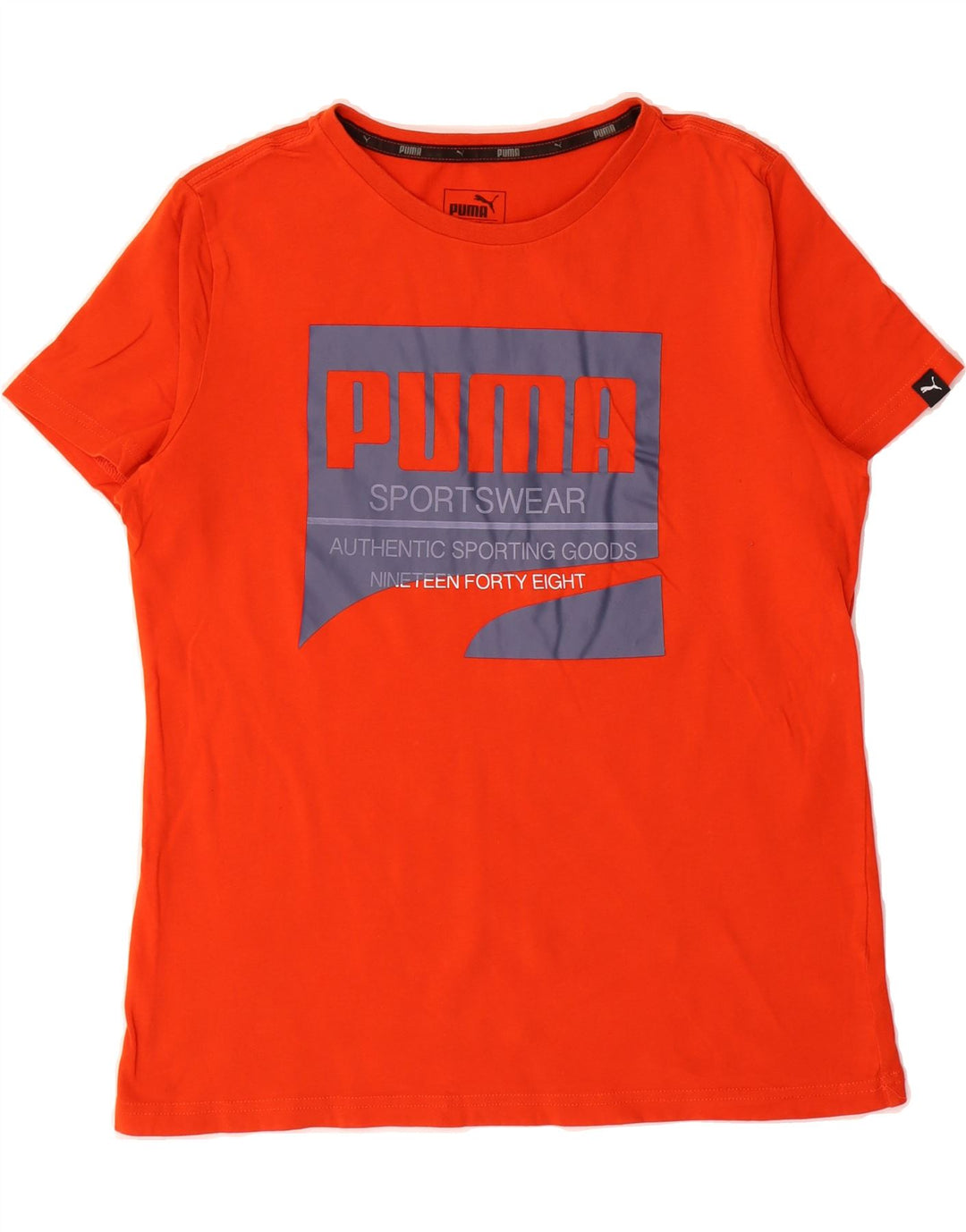 PUMA Boys Graphic T-Shirt Top 13-14 Years Orange Vintage Puma and Second-Hand Puma from Messina Hembry 