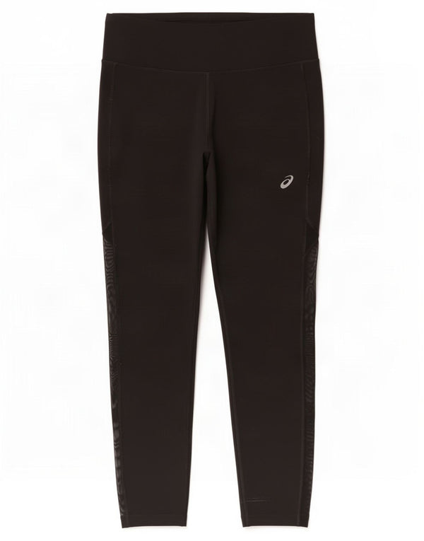 Asics Womens Leggings UK 12 Medium Black Polyester