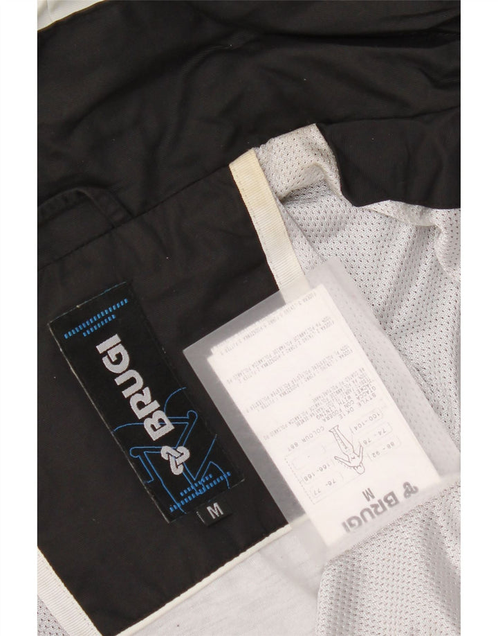 Damska kurtka przeciwdeszczowa z kapturem Brugi UK 14, poliester w kolorze średniej czerni