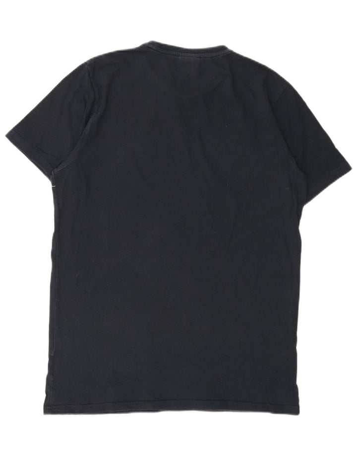 Męski T-shirt z grafiką ELLESSE, średni, granatowy w paski