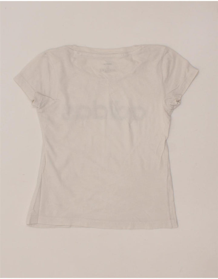 ADIDAS Girls Graphic Vest Top 9-10 Years Small White Vintage Adidas and Second-Hand Adidas from Messina Hembry 
