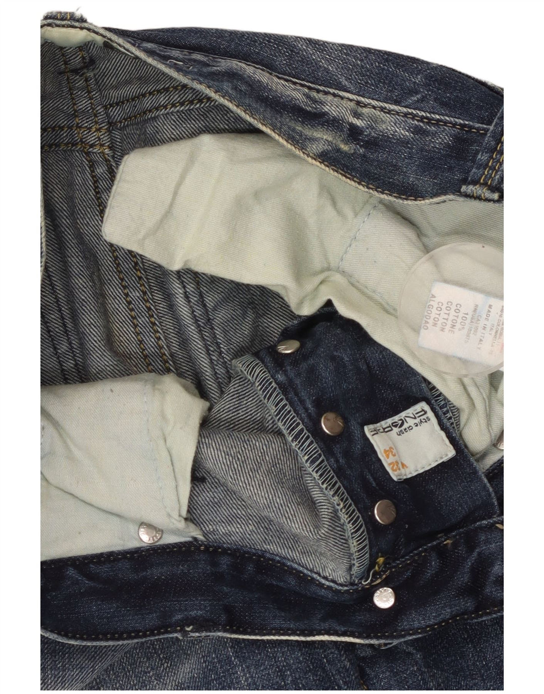 ENERGIE Męskie proste dżinsy W32 L34 Niebieskie bawełniane