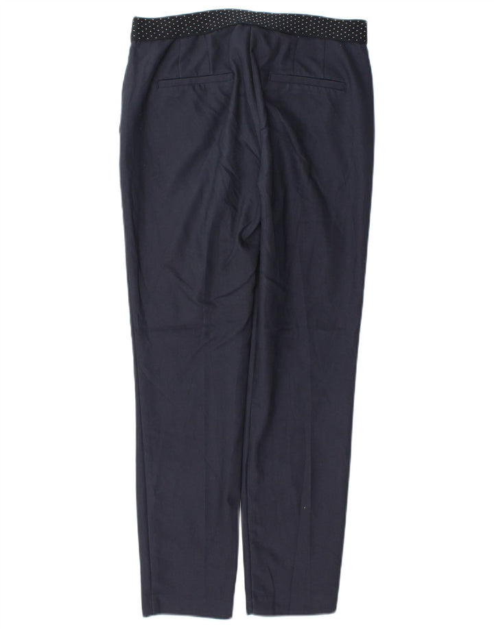 Spodnie damskie Zara Slim Chino, małe, W26 L27, granatowe, poliestrowe