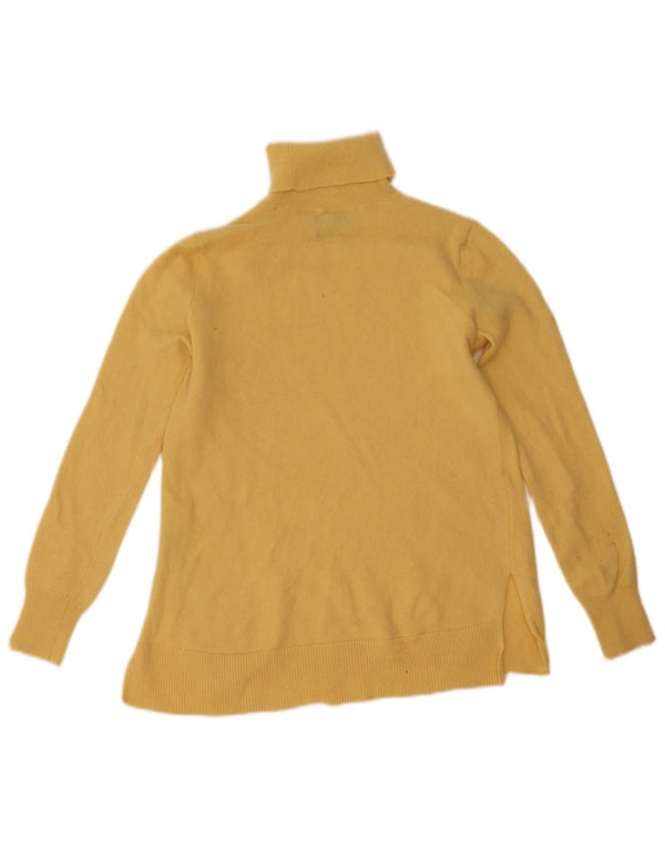 Sweter damski Massimo Dutti z wywijanym dekoltem UK 6 XS, żółta wełna