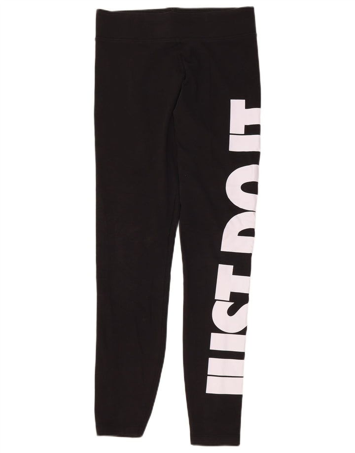 Damskie legginsy NIKE Graphic UK 12, średnie czarne, bawełniane