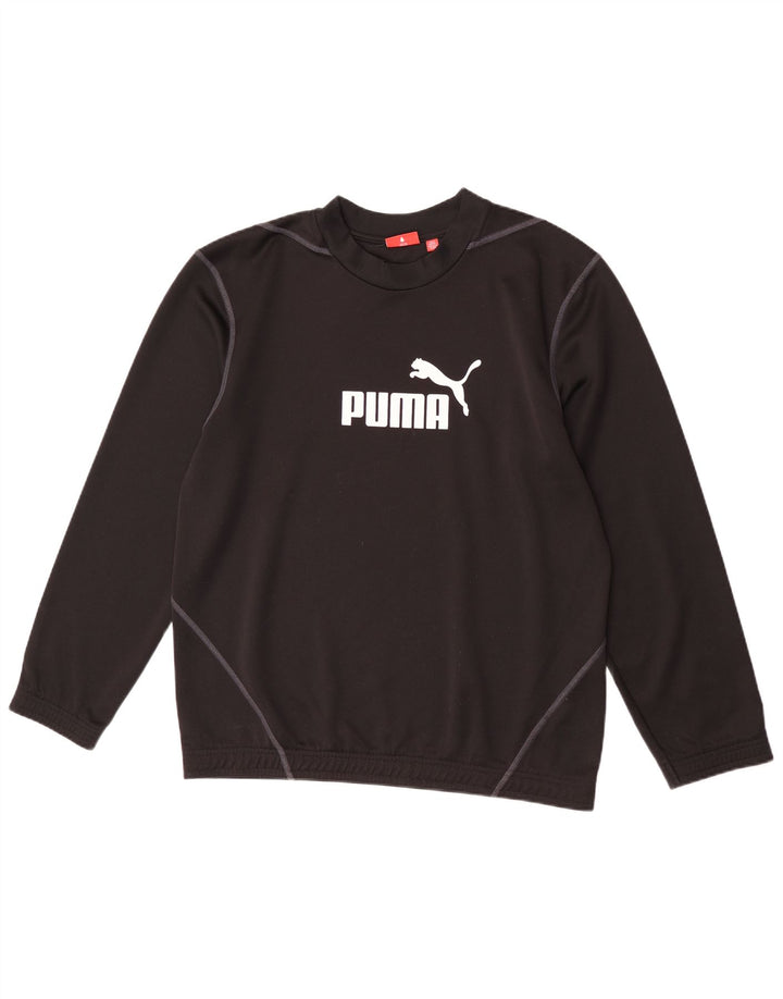Męska bluza z grafiką Puma, średni czarny poliester