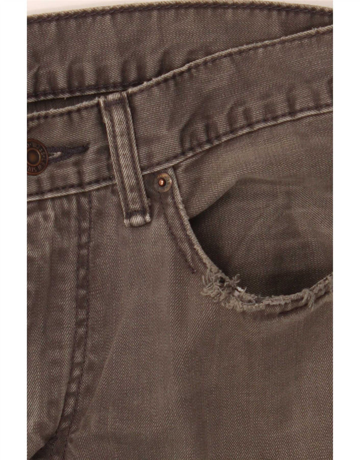 Męskie dżinsy Levi's 505 Straight W32 L30 Szara bawełna