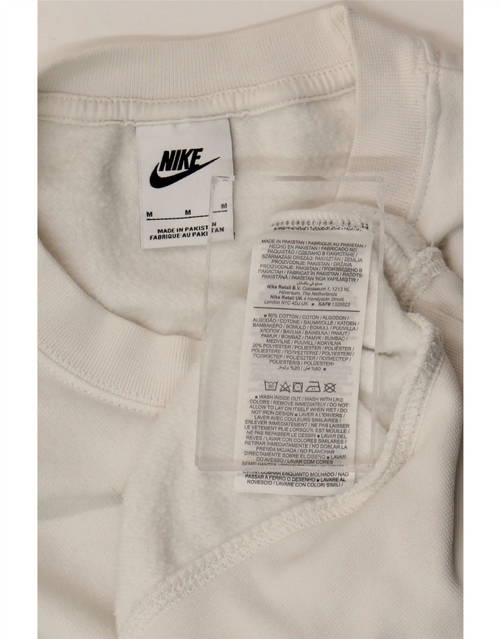 Damska bluza dresowa Nike Oversized Crop UK 14, średnia biała bawełna