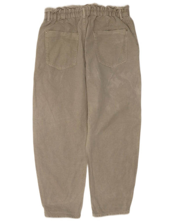 Damskie jeansy z wysokim stanem Zara, przycięte, EU 44 XL W34 L25 Khaki
